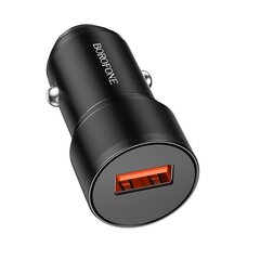 Borofone Car charger BZ19A Wisdom - USB - QC 3.0 18W with USB to Micro USB cable black цена и информация | Зарядные устройства для телефонов | kaup24.ee