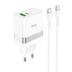 Сетевая зарядка Hoco N21 USB-A/Type-C PD30W+QC3.0 + Type-C белая цена и информация | Зарядные устройства для телефонов | kaup24.ee