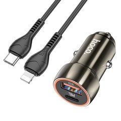 Автомобильная зарядка Hoco Z46A USB-A/Type-C PD20W+QC3.0 серая цена и информация | Зарядные устройства для телефонов | kaup24.ee