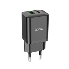 Сетевая зарядка Hoco N28 Founder PD20W+QC3.0 черная цена и информация | Зарядные устройства для телефонов | kaup24.ee