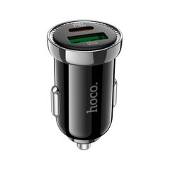 Автомобильная зарядка Hoco Z44 PD20W+QC3.0 Type-C/USB-A черная цена и информация | Зарядные устройства для телефонов | kaup24.ee