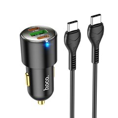 Автомобильная зарядка Hoco NZ6 PD45W 2xType-C/1xUSB-A + Type-C черная цена и информация | Зарядные устройства для телефонов | kaup24.ee