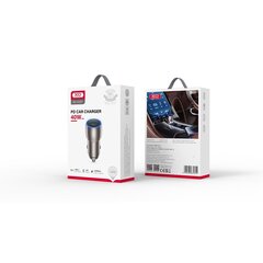 XO car charger CC51 PD 40W 2x USB-C gray цена и информация | Зарядные устройства для телефонов | kaup24.ee