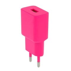 Setty charger 1x USB 2,4A LSIM-A-126 pink цена и информация | Зарядные устройства для телефонов | kaup24.ee