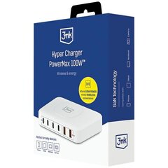 3MK Hyper Charger PowerMax 100W 4xUSB-C + 2xUSB-A stacja ładująca z ład. indukcyjną QC+PD цена и информация | Зарядные устройства для телефонов | kaup24.ee