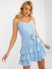 голубое мини-платье с воланами цена и информация | Платья | kaup24.ee