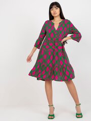 Женское зеленое платье с принтом цена и информация | Платья | kaup24.ee