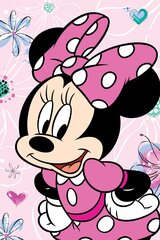 Pleedtekk Disney Minnie Flowers, 100x150 cm hind ja info | Voodikatted, pleedid | kaup24.ee