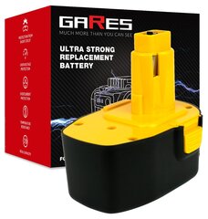 Аккумулятор Gares, 14,4V 2,5Ah, Dewalt, DE9091 цена и информация | Шуруповерты, дрели | kaup24.ee