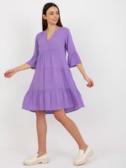 фиолетовое свободное платье из вискозы с оборками sublevel цена и информация | Платья | kaup24.ee