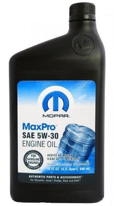 Mopar MaxPro 5W30 mootoriõli, 1L hind ja info | Mootoriõlid | kaup24.ee