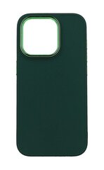 Силиконовый задний чехол Fusion Frame для Apple iPhone 15 Pro зеленый цена и информация | Чехлы для телефонов | kaup24.ee
