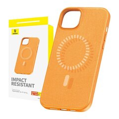 Magnetic Phone Case for iPhone 15 ProMax Baseus Fauxther Series (Orange) цена и информация | Чехлы для телефонов | kaup24.ee