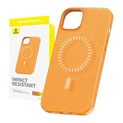 Magnetic Phone Case for iPhone 15 Baseus Fauxther Series (Orange) цена и информация | Чехлы для телефонов | kaup24.ee