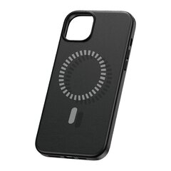 Magnetic Phone Case for iPhone 15 Plus Baseus Fauxther Series (Black) цена и информация | Чехлы для телефонов | kaup24.ee