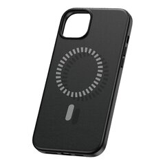 Magnetic Phone Case for iPhone 15 ProMax Baseus Fauxther Series (Black) цена и информация | Чехлы для телефонов | kaup24.ee