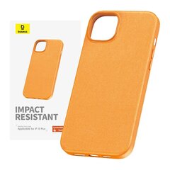 Magnetic Phone Case for iPhone 15 ProMax Baseus Fauxther Series (Orange) цена и информация | Чехлы для телефонов | kaup24.ee