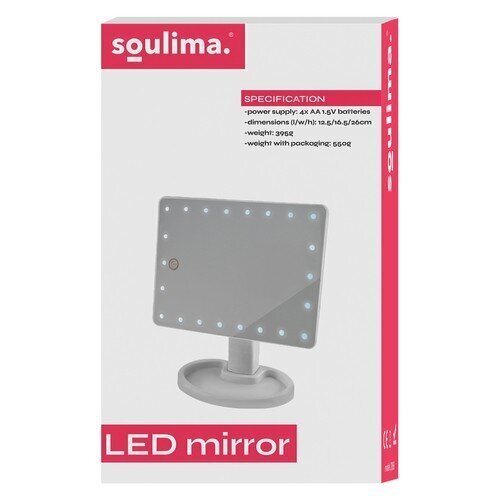 LED peegel Soulima hind ja info | Meigikotid, lauapeeglid | kaup24.ee