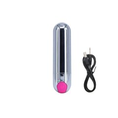 Miniatuurne vibraator Vibreeriv pall Blue Lotus, Hõbedane, Roosa nupp hind ja info | Vibraatorid | kaup24.ee