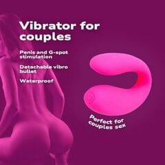 Vibraator paaridele Blue Lotus, roosa hind ja info | Vibraatorid | kaup24.ee