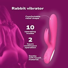 Vibraator-masseerija Rabbit Blue Lotus, roosa цена и информация | Вибраторы | kaup24.ee