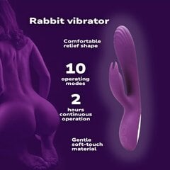 Vibraator-masseerija Rabbit Blue Lotus, violetne hind ja info | Vibraatorid | kaup24.ee