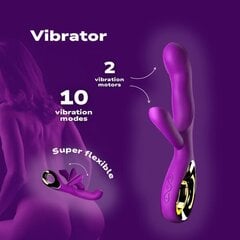 Küüliku vibraator Blue Lotus, lilla hind ja info | Vibraatorid | kaup24.ee