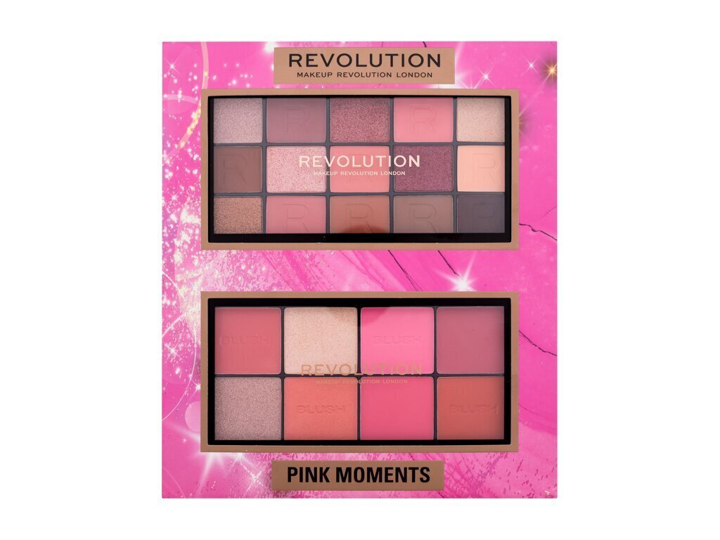 Näo- ja lauvärvipalett Makeup Revolution London Pink Moments Face & Eye Gift Set, 16 g цена и информация | Ripsmetušid, lauvärvid, silmapliiatsid, seerumid | kaup24.ee