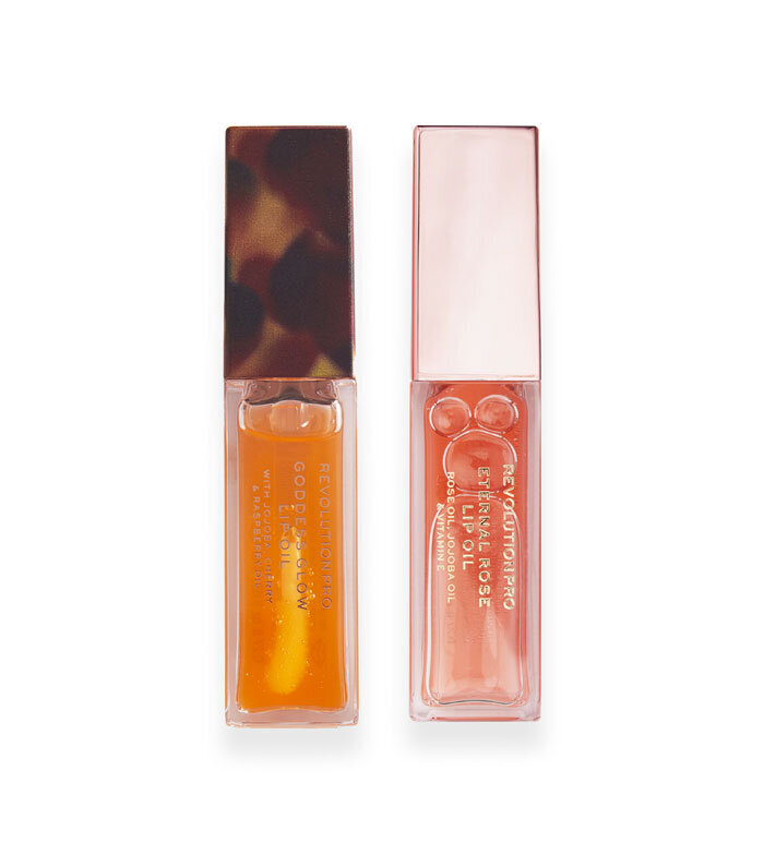 Huuleõlide komplekt Revolution Pro Lip Oil Set Glossy Lips, 8 ml, 2 tk. hind ja info | Huulepulgad, -läiked, -palsamid, vaseliin | kaup24.ee