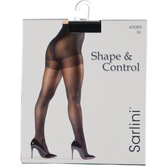 Sukkpüksid naistele Sarlini Shape & Control, must, 2 tk,, 40DEN цена и информация | Колготки | kaup24.ee