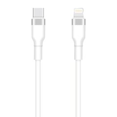 Setty USB-C - Lightning cable 1m 3A KSC-L-130 white цена и информация | Кабели и провода | kaup24.ee
