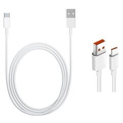 Xiaomi Original Type C 6A andmekaabel, 1m, valge hind ja info | Xiaomi Telerid ja tarvikud | kaup24.ee