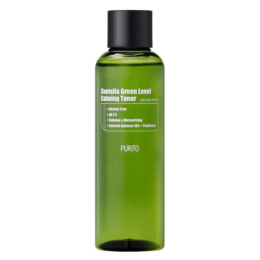 Näotoonik Purito Centella Green Level Calming, 200 ml hind ja info | Näopuhastusvahendid | kaup24.ee