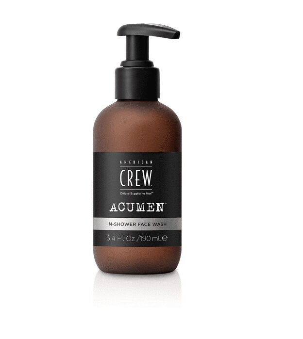 Meeste näopuhastusvahend American Crew Acumen In-Shower Face Wash, 190ml hind ja info | Näopuhastusvahendid | kaup24.ee