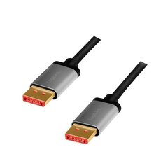 LogiLink DisplayPort kaabel 8K / 60 Hz, DP / M kuni DP / M, alu. 1 m цена и информация | Кабели и провода | kaup24.ee