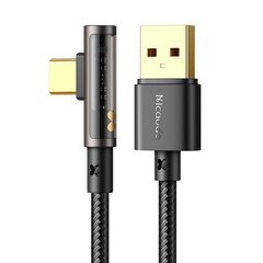 Mcdodo CA-3380 USB-USB-C Prism 90 kraadi kaabel, 6A, 1,2 m цена и информация | Кабели и провода | kaup24.ee