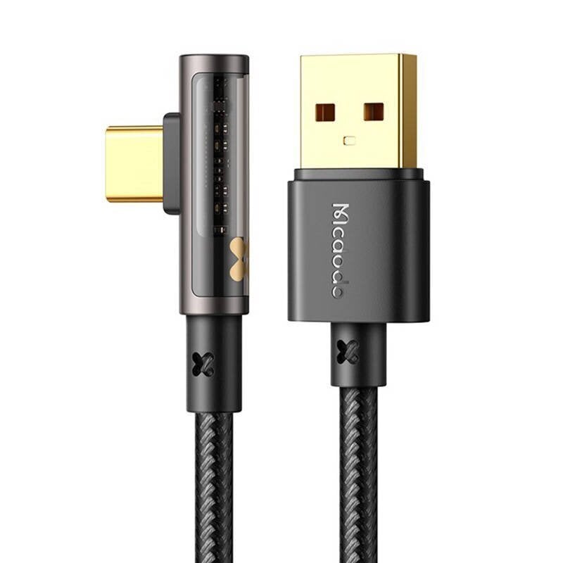 Mcdodo CA-3380 USB-USB-C Prism 90 kraadi kaabel, 6A, 1,2 m цена и информация | Kaablid ja juhtmed | kaup24.ee