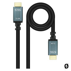 HDMI Kaabel Nanocable 8K Ultra HD Must цена и информация | Кабели и провода | kaup24.ee