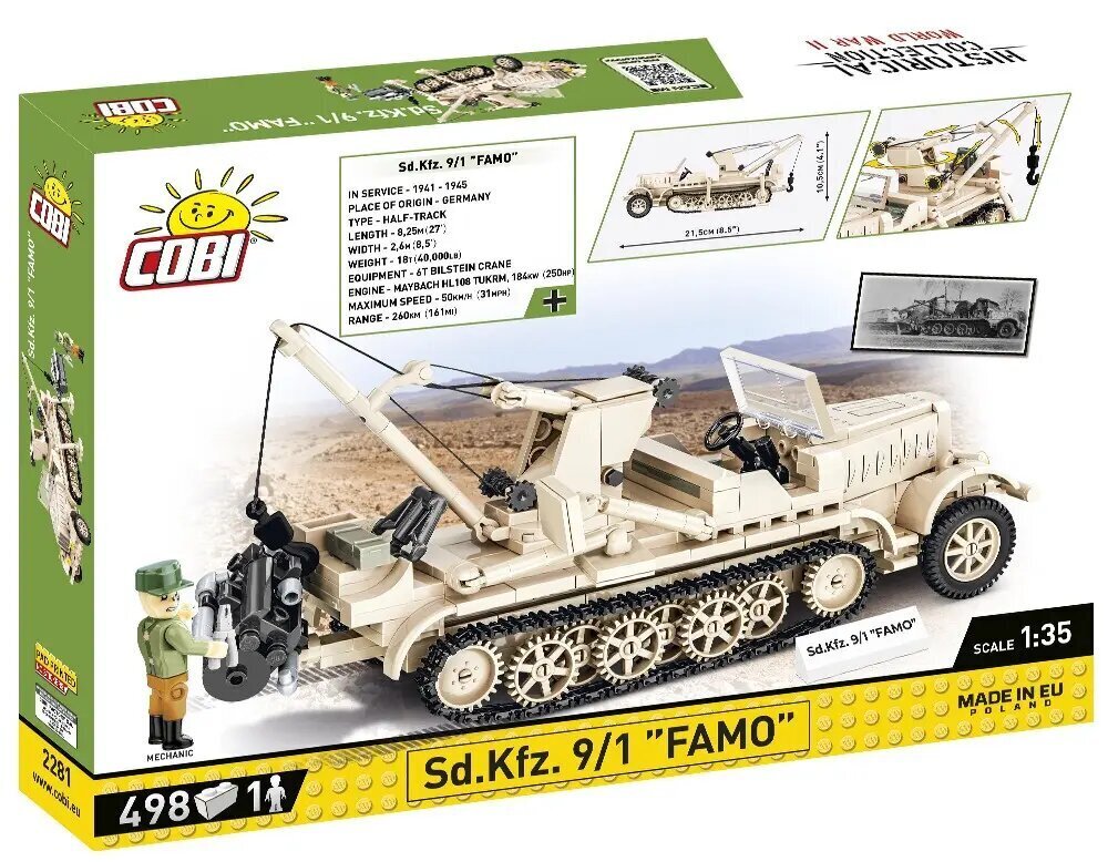 Konstruktor Cobi Sd.Kfz. 9/1 2281, 498-osaline цена и информация | Klotsid ja konstruktorid | kaup24.ee