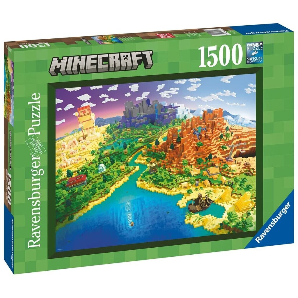 Pusle Ravensburger World of Minecraft, 1500-osaline hind ja info | Pusled | kaup24.ee