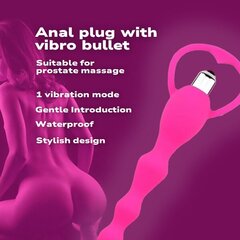 Vibratsioonipalliga anaaltapp Blue Lotus, roosa hind ja info | Anaallelud | kaup24.ee