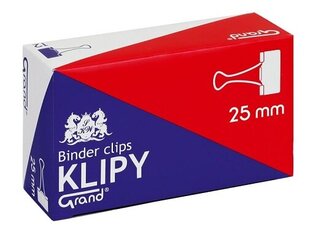 Klambrid, Grand, pikkus 25mm, 12 tk., must sp. цена и информация | Канцелярские товары | kaup24.ee