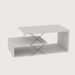 Кофейный столик Asir, 100x40x50см, белый и черный цена и информация | Журнальные столики | kaup24.ee