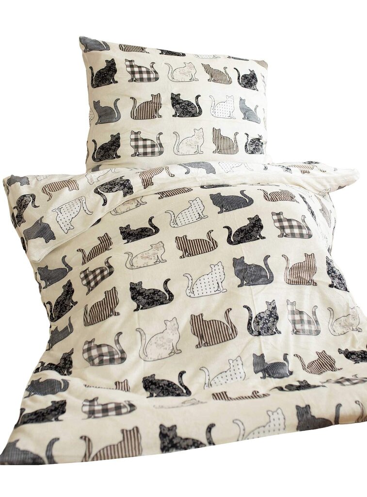 Jerry Fabrics voodipesukomplekt Cats, 140x200, 2-osaline цена и информация | Voodipesukomplektid | kaup24.ee