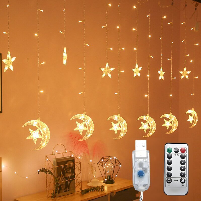 Jõulutuled 6 kuuehte ja 12 tähega, 3m, 126 LED-i, LIVMAN CX-001 hind ja info | Jõulutuled | kaup24.ee