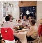 Pidulik kate toolile, 6 tk ja kandik suupistete jaoks цена и информация | Jõulukaunistused | kaup24.ee