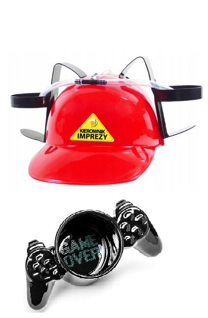 Õllekiiver Red Beer Helmet ja Game Over kruus, 1 tk. цена и информация | Muud kingitused | kaup24.ee
