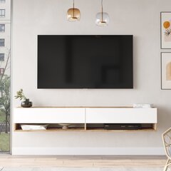 TV alus Asir, 180x29,1x31,6cm, valge цена и информация | Тумбы под телевизор | kaup24.ee