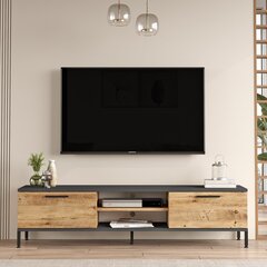 TV alus Asir, 160x39,1x35cm, beež/hall цена и информация | Тумбы под телевизор | kaup24.ee