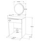 Tualettlaud Asir, 59,7x75x37,4cm, beež hind ja info | Tualettlauad | kaup24.ee